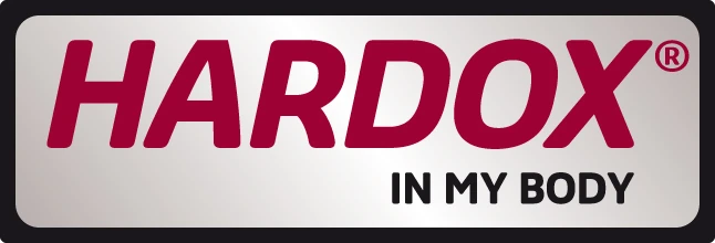 Hardox In My Body sertifikalı aşınmaya dayanıklı çelik logosu